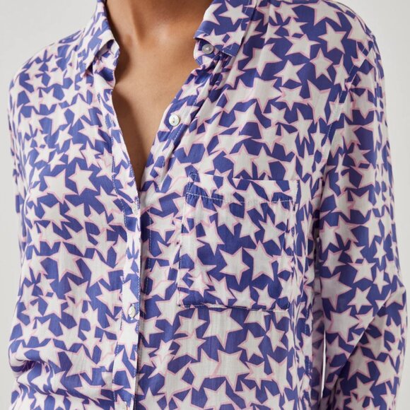 NWT - RAILS Josephine Shirt in Pink Stars - Size Medium - Picture 1 of 6